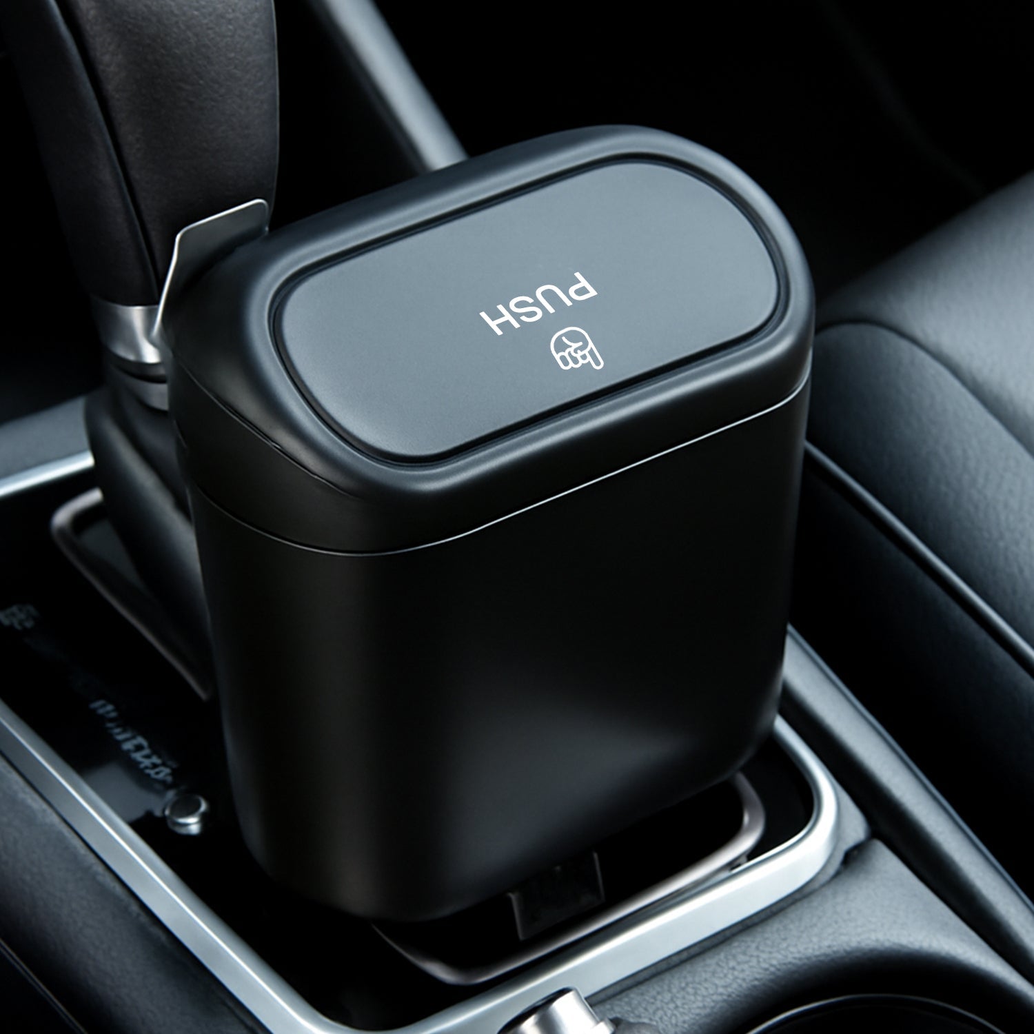Plastic Mini Car Trash Can / Bin with Lid (1 Pc / With Brown Box) Plastic Mini Car Trash Can / Bin with Lid (1 Pc / With Brown Box)